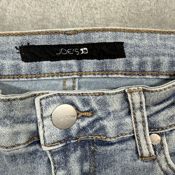 Joe's Jeans Splatter Crop Beach Splash Girls 14 Blue Denim Pants Mid Rise Skinny - Picture 9 of 12